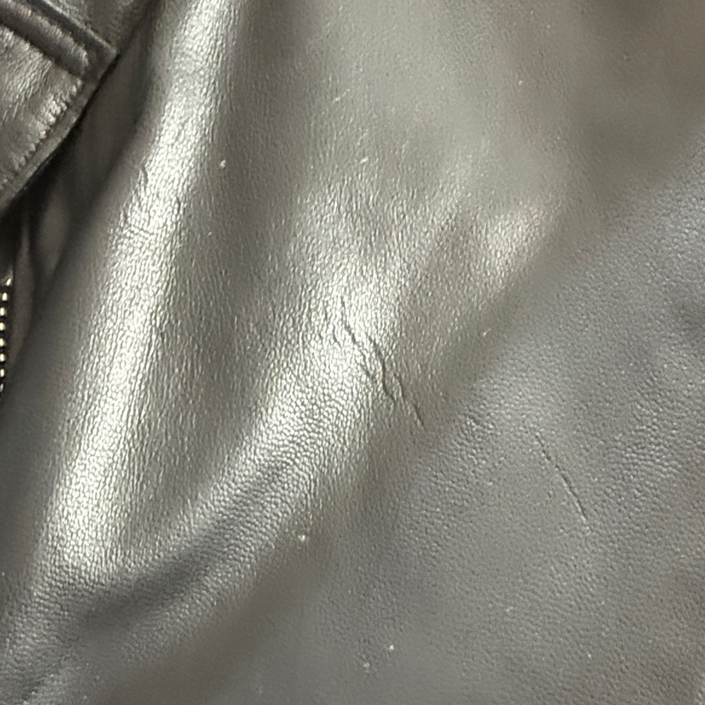 Schott NYC Black Quilted-Lined Leather Bomber Jacket - Picture 5 of 10